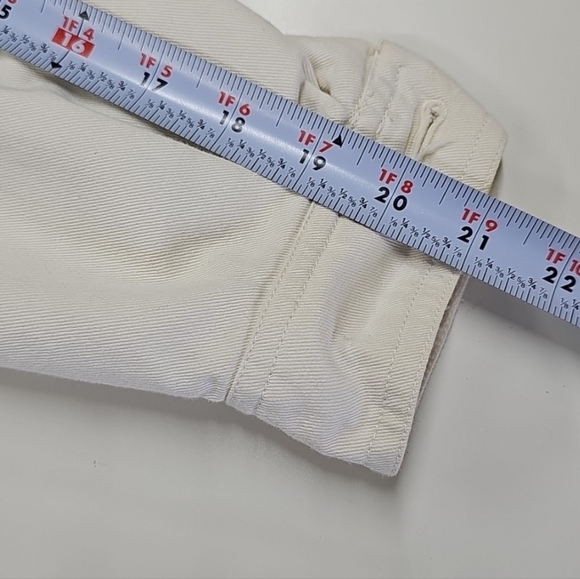 Vtg 80s Neo Max White Denim Jacket, Artistic Appliques, Size 10, *READ Descript* - Picture 14 of 16